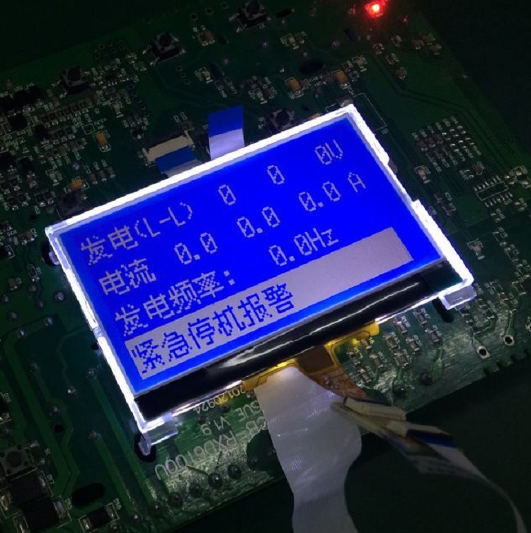 COG STN藍膜12864點陣液晶顯示模塊 COG STN藍膜12864點陣液晶顯示模塊